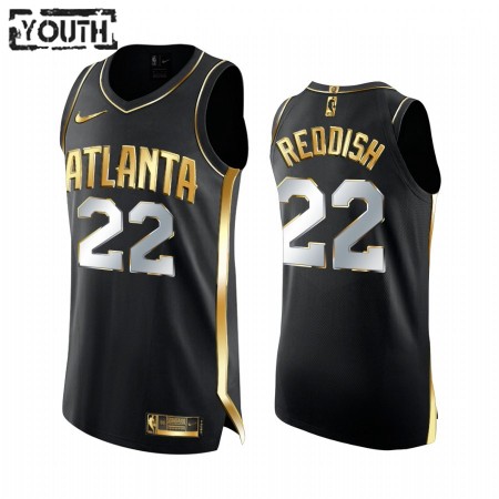 Kinder NBA Atlanta Hawks Trikot Cam Reddish 22 2020-21 Schwarz Golden Edition Swingman